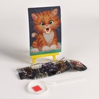 Алмазная мозаика с частичным заполнением на подставке для детей «Милый котик», 10×15 см - Фото 3
