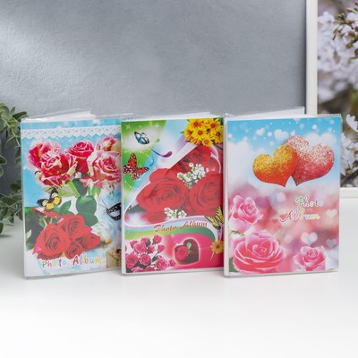 Фотоальбом на 36 фото 10×15 см «Букет цветов», 16×12 см, МИКС