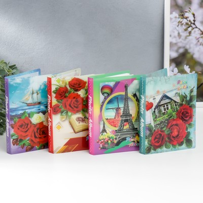 Фотоальбом на 36 фото 10×15 см «Розы», 16.5×12×2 см, МИКС