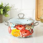 Кастрюля эмалированная «Пион», 3.1 л, стеклянная крышка, индукция - Фото 8