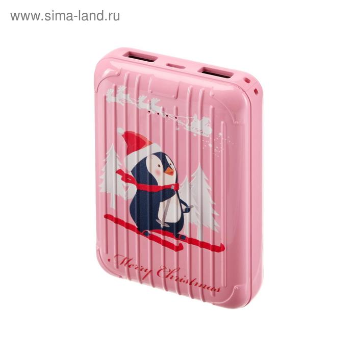 Внешний аккумулятор NK Design New year, 10000 мАч, 2 А, 2 USB, принт (07) - Фото 1