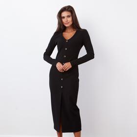 Платье с пуговицами MIST, чёрный, 46 5309494