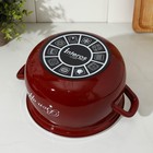 Кастрюля эмалированная «Бордо», 4 л, d=20 см, стеклянная крышка, индукция, цвет бордовый - Фото 4