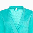 Халат вафельный женский удлинённый Экономь и Я размер 42-44, цвет бирюзовый, 100% хлопок, 200 г/м² - Фото 8