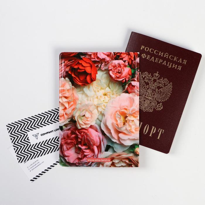 Обложка для паспорта "Нежные цветы" (1 шт) - фото 1907164920