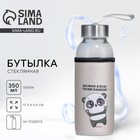 Бутылка для воды стеклянная в чехле «Можно я буду твоей пандой», 350 мл - Фото 1