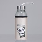 Бутылка для воды стеклянная в чехле «Можно я буду твоей пандой», 350 мл - Фото 2