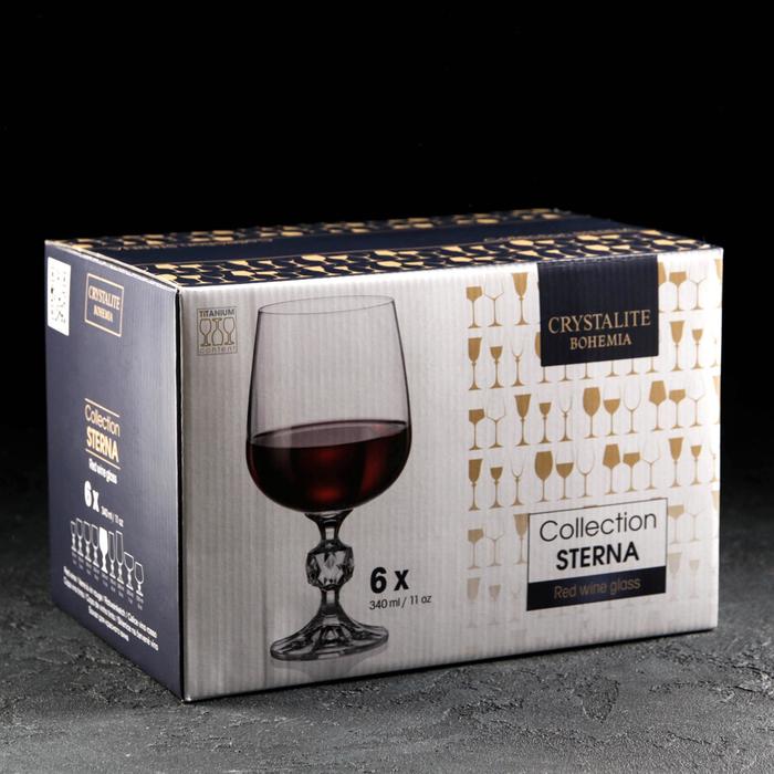 Набор бокалов для вина Sterna, 340 мл, 6 шт - фото 1908623459