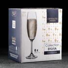 Набор бокалов для шампанского Sylvia, 220 мл, 6 шт - Фото 2