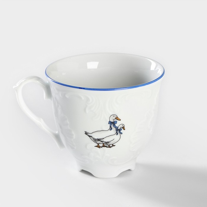 Чашка кофейная «Рококо Гуси», 170 мл, фарфор - фото 1908623526