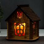 Соляной светильник с диммером "Домик" деревянный, 1х15Вт Е14, 1-1,3 кг, 16х16х16см - Фото 13