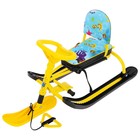 Снегокат TWINY 1, TW1/O2, со спинкой и ремнём безопасности, цвет жёлтый/чёрный - Фото 2