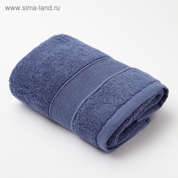 Полотенце махровое Этель «Уют» 35×75 см, цвет синий 100% хлопок, 600 г/м²
