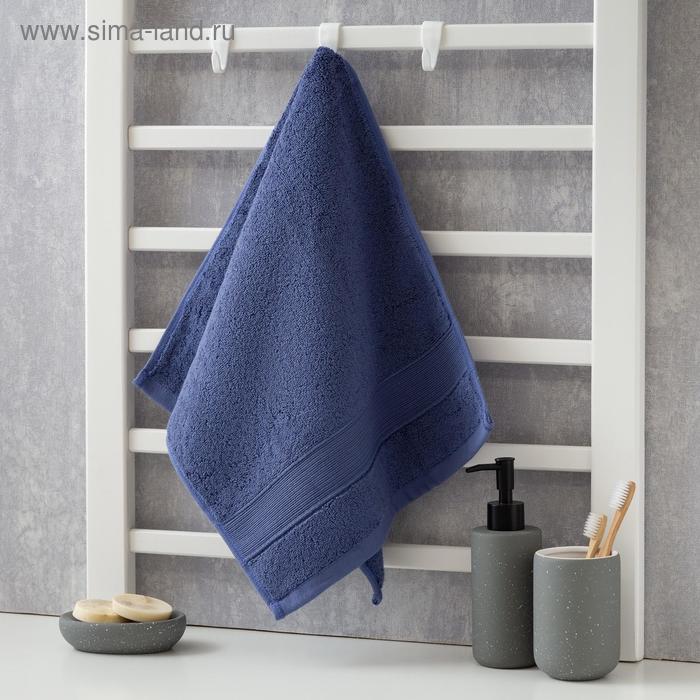 Полотенце махровое Этель «Уют» 35х75 см, цвет синий 100% хлопок, 600 гр/м2 - Фото 1