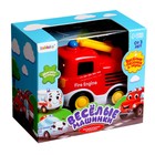 Музыкальная игрушка «Пожарная машина», звук, свет, цвет красный - фото 3974275