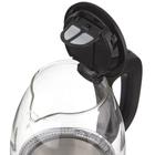 Чайник электрический HOTTEK HT-960-002, стекло, 1.7 л, 2200 Вт, подсветка, чёрный - Фото 3