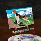 Картина по номерам на холсте с подрамником «Бигль в горах», 30х20 см - фото 6358041