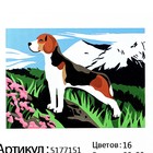 Картина по номерам на холсте с подрамником «Бигль в горах», 30х20 см - фото 6358045