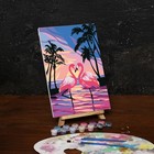 Картина по номерам на холсте с подрамником «Фламинго на закате», 30х20 см - Фото 2