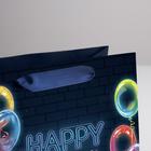 Пакет подарочный ламинированный квадратный, упаковка, «Happy Birthday», 22 х 22 х 11 см - Фото 3