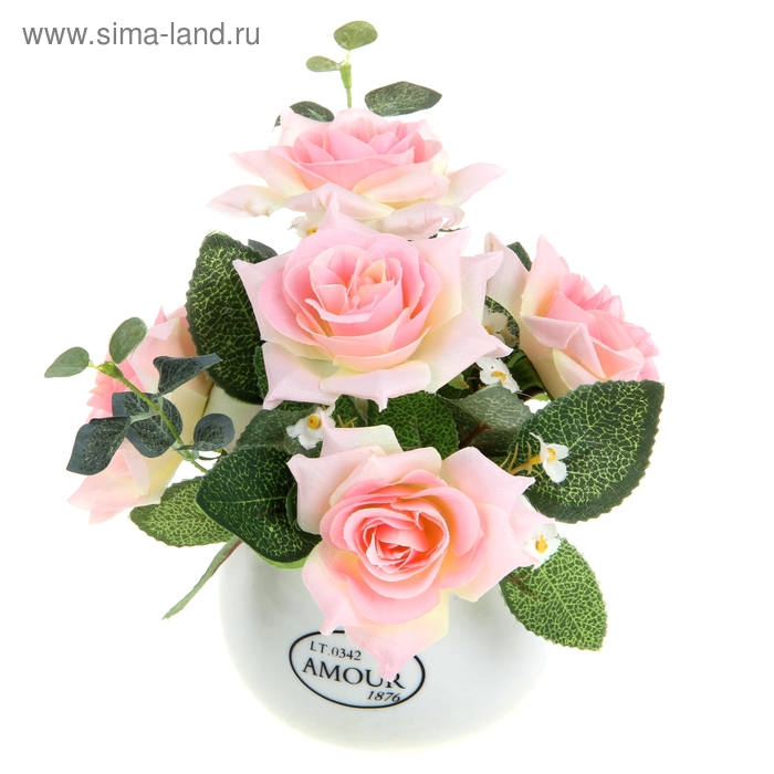 композиция мини стиль ваза 17*16 см розы - Фото 1