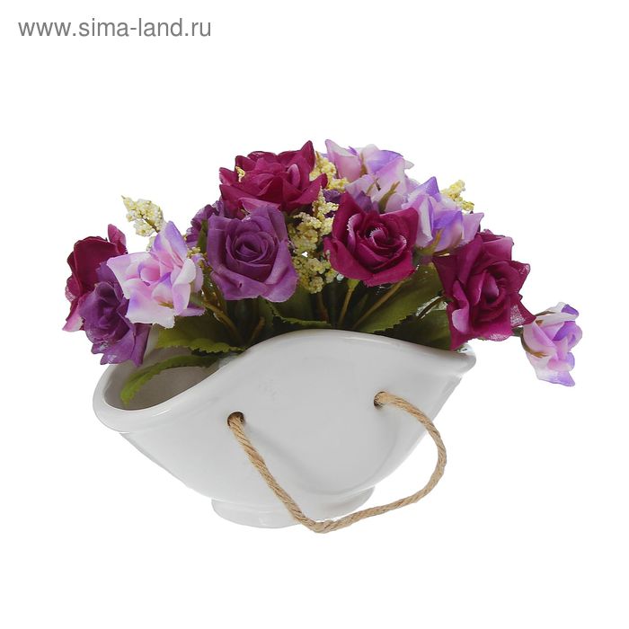 композиция мини стиль ваза веер 17*16 см розы - Фото 1