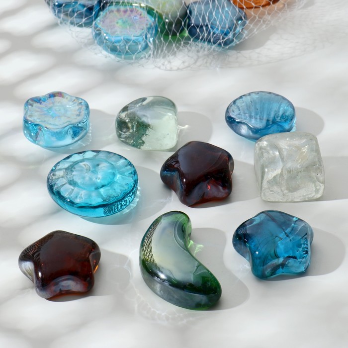 Декор камни перламутр, 250 г, морской коктейль