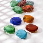 Декор стекло "Камень плоский, овал" (240-250 гр 10шт)  микс - фото 291291671