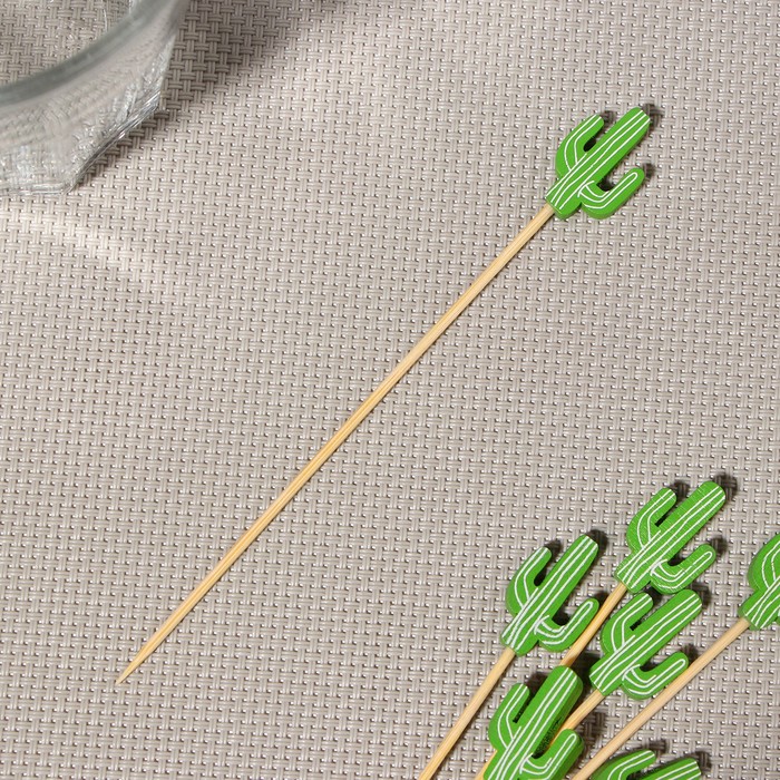 Шпажки Доляна «Гладкий кактус», h=12 см, набор 25 шт. - Фото 1