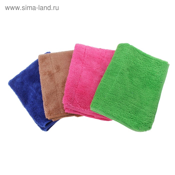 Салфетка двойная мягкая, микрофибра микс цвета 30*40 см 60 гр. - Фото 1