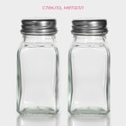 Набор для специй Доляна «Стандарт», 2 предмета: солонка, перечница 100 мл, стекло - Фото 2