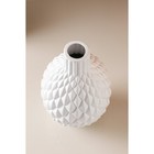 Ваза керамическая "Квин", настольная, белая, глянец, 26 см - Фото 3