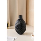 Ваза керамическая «Квин», настольная, черная, муар, 26 см - Фото 2