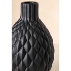 Ваза керамическая «Квин», настольная, черная, муар, 26 см - Фото 4