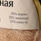 Пряжа "Воздушная" 25%меринос. шерсть, 25%шерсть, 50%акрил 370м/100гр (006 беж. свет) - Фото 4