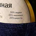 Пряжа "Воздушная" 25%меринос. шерсть, 25%шерсть, 50%акрил 370м/100гр (173 синий) - Фото 4