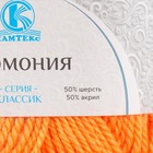 Пряжа для вязания спицами, крючком «Камтекс. Гармония», 50% шерсть, 50% акрил 245м/100 г, (035 оранжевый) 5462025 - фото 1567645