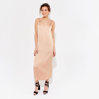 Платье миди женское MINAKU, цвет кофе, размер 42