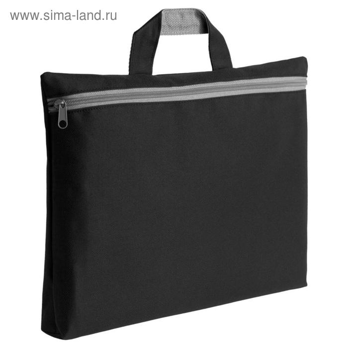 Сумка-папка, цвет чёрный - Фото 1