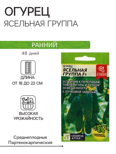 Семена Огурец "Ясельная Группа", F1, 5 шт