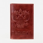 Обложка для паспорта, цвет коричневый - фото 9123501