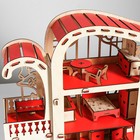 Сборная игрушка Домик «Усадьба Милана» красный с мебелью - фото 24607087