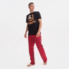 Пижама новогодняя мужская: футболка, брюки KAFTAN New year, чёрно-красная, размер 50 - Фото 6