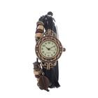 Часы наручные женские "Элиос", дискретный ход, ремешок 19.5 см, d-1.5 см, черные - Фото 2