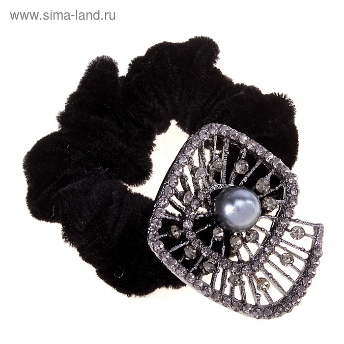 резинка для волос серебряная капель лабиринт - Фото 1