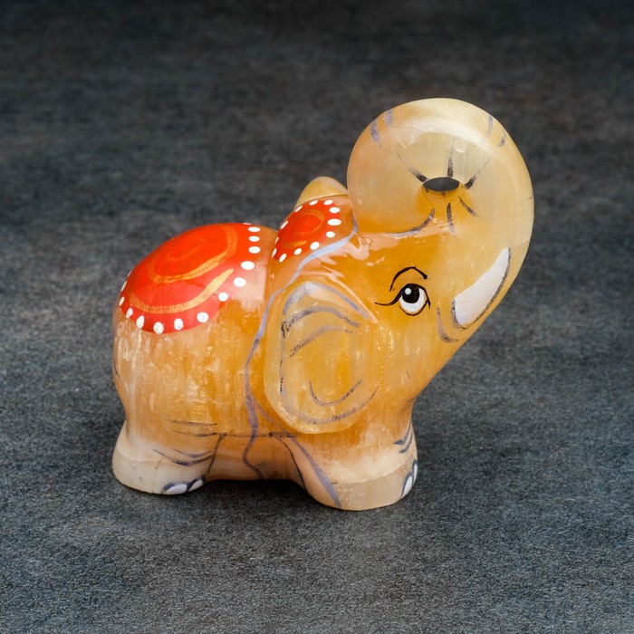 Сувенир "Слон индийский", 6,5x6?5 см, селенит - Фото 1