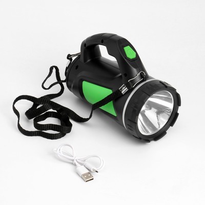 Фонарь аккумуляторный ручной, 5 Вт, 140 Лм, 1800 мАч, USB