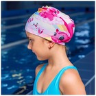 Шапочка для плавания детская ONLYTOP Cute, тканевая, обхват 46-52 см - Фото 4