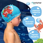 Шапочка для плавания детская ONLYTOP «Пират», тканевая, обхват 46-52 см - фото 6358624