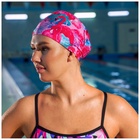 Шапочка для плавания взрослая ONLYTOP Swim «Фламинго», тканевая, обхват 54-60 см - Фото 4